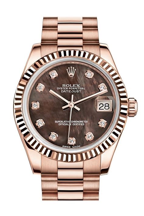 Rolex Datejust 31 31mm 178275 Everose Fluted Mother of Pearl 